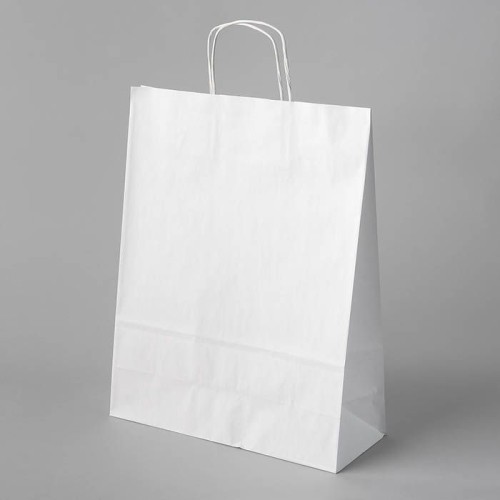 Popieriniai maišeliai su rankenėlėmis (balti)