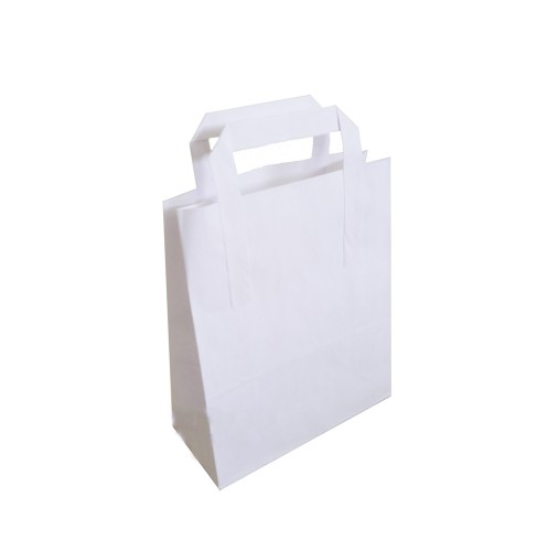 Popieriniai maišeliai su rankenėlėmis (balti)