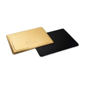 Dvipusis kartoninis padėklas tortams ir užkandžiams  260x260 mm